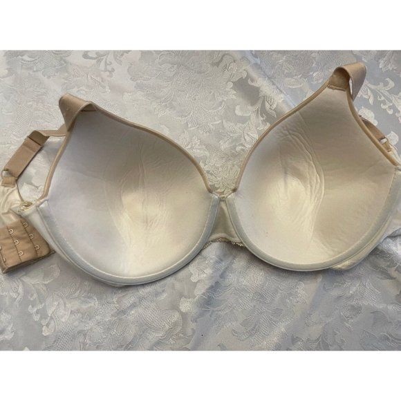 Maidenform Size 38DD‎ Comfort Devotion Full Fit Embellished T Shirt Bra Beige - Picture 7 of 13